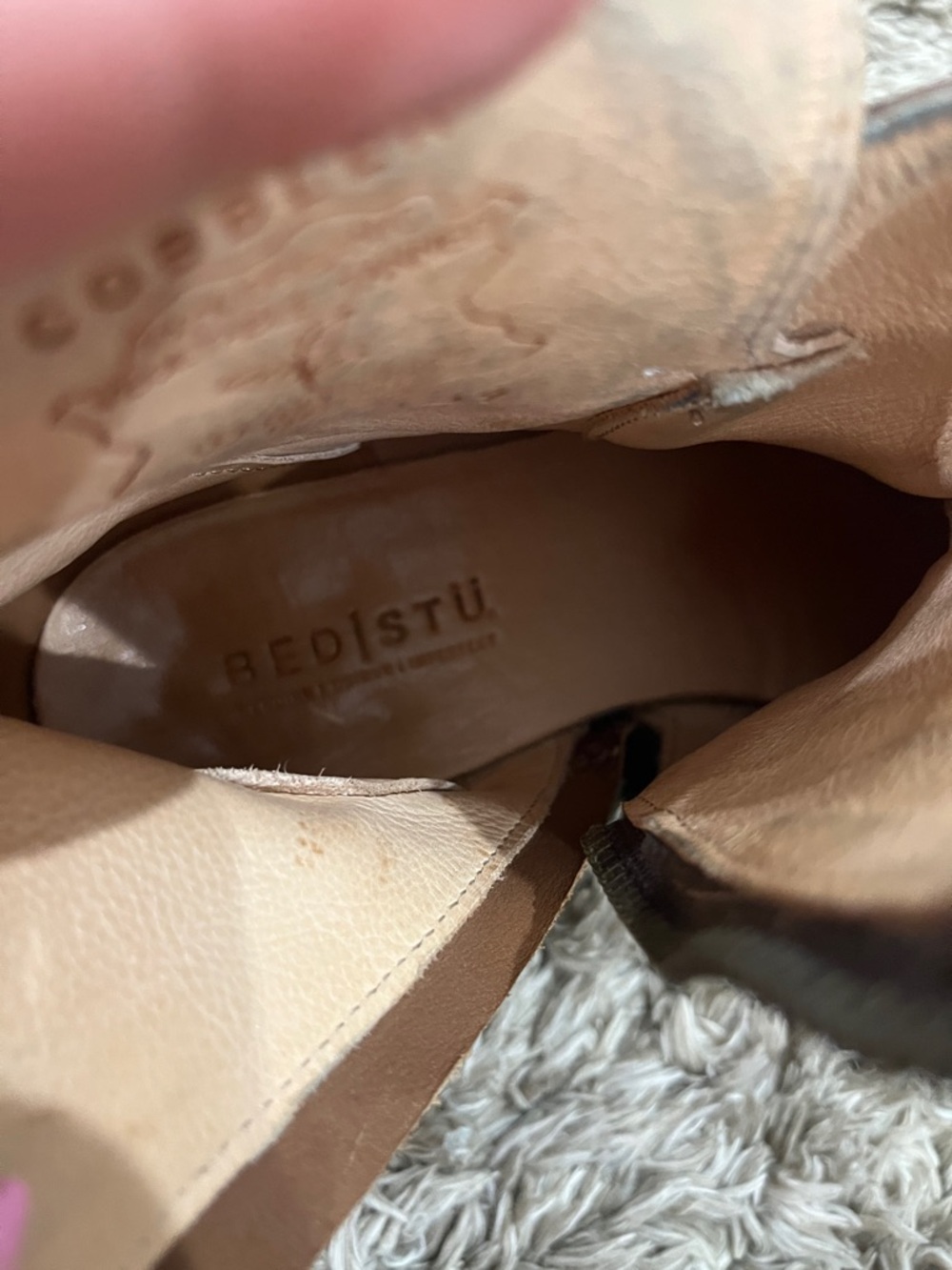 Bed|Stu Cobbler Series Distressed Leather Ankle Boots – Size 8 - Picture 7 of 8